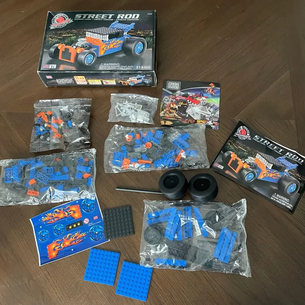 Mega Bloks Pro Builder Street Rod 9705 Collector Series Incomplete READ